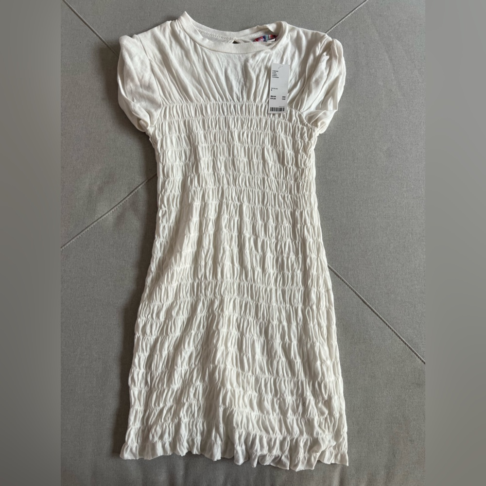 Urban Outfitters White ruched bodycon dress, size small
